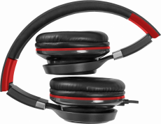 Наушники Defender Accord 175 (накладные закрытые, для мобильных устройств (переходник для ПК), с микрофоном, 1.2m, black-red)