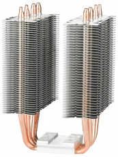 Вентилятор DEEPCOOL FROSTWIN v2.0 (1150/1155/1156/1366/2011/775/AM2/AM3/FM1/FM2, 2x120mm, Al, Hydro, 900-1600rpm, 18-21dBa, 4 тепловые трубки, DTH, 4pin, 130W) RTL