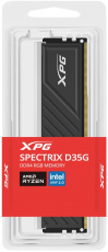 Память DDR4 16Gb PC25600, 3200MHz, ADATA Spectrix D35G (AX4U320016G16A-SBKD35G, 1.35V, RGB LED, black)