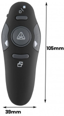 Презентер Powerpoint Clicker (до 10 метров, AAA, red light, black)