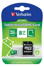 Карта памяти SDmicro Card 8Gb Verbatim (44042, Class 10, UHS-I, адаптер SD)