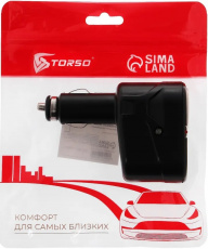Разветвитель в прикуриватель Torso RNL-0029 (для 2-х устройств, black)