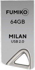 Флеш накопитель USB 2.0 64Gb FUMIKO MILAN (FMN-05, silver)