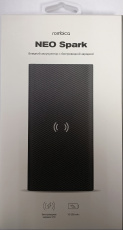Внешний аккумулятор Rombica NEO Spark (ABC-25, литий-полимерный, 10000mAh, беспроводная зарядка 5W, 2*USB 2A, вход 2A, grey)