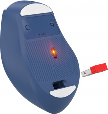 Мышь беспроводная Defender Belsa MB-249 (Bluetooth5.2/2.4GHz, optical, 3200dpi, аккумулятор 500mAh, blue-white)