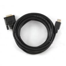 Кабель HDMI (m) - DVI (m) 4.5m (CC-HDMI-DVI-15, с позолоченными контактами, экранированный, пакет, black) Cablexpert