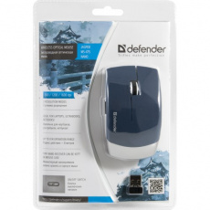 Мышь беспроводная Defender Jasper MS-475 Nano Indigo (blue, 1600 dpi)