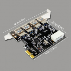 Контроллер SSU SU-V805 (VL805, PCI-E, 4xUSB 3.0, 1x4pin порт питания)