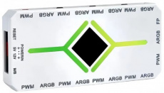 Контроллер ARGB (SATA, 9x 4PIN (PWM) + 9x 3PIN (ARGB 5V Interface), пульт ДУ, white) Leader