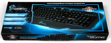 Клавиатура QUMO Trochosa (USB, мультимедийная, игровая, программируемая, подсветка символов (3 цвета), чёрный)