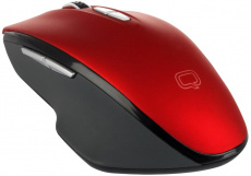 Мышь беспроводная QUMO Evo M61 (optical, 1600dpi, 2xAAA, black-red)