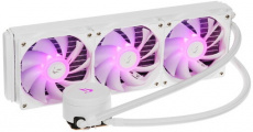 Водяное охлаждение ARDOR GAMING Frostwave 360 SC (1150/1151/1155/1156/1200/1366/1700/2011/AM4/AM5, Радиатор: Al, Водоблок: Cu, 3 вентилятора: Hydro, 120mm, 900-1800rpm, 24-36dBa, 4pin, PWM, ARGB LED, Помпа: 2500rpm, 3pin, 300W, white) RTL
