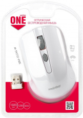 Мышь беспроводная Smartbuy ONE (SBM-352AG-W, optical, 1600dpi, 2xAAA, white)