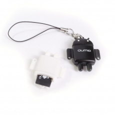 Карта памяти SDmicro Card 8Gb QUMO (QM8GCR-MSD10-FD-PNK, Fundroid pink, Class 10, USB картридер)