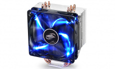 Вентилятор DEEPCOOL GAMMAXX 400 BLUE BASIC (1150/1151/1155/1156/1200/AM2/AM3/AM4/FM1/FM2, 120mm, Al, Hydro, 900-1500rpm, 18-30dBa, 4 тепловые трубки, DTH, 4pin, blue LED, 130W) RTL