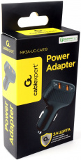 Зарядное устройство от прикуривателя Cablexpert MP3A-UC-CAR19 (12/24V - 2xUSB, 5V/3A, 9V/2A, 12V/1.5A, 36W, QC3.0, black)