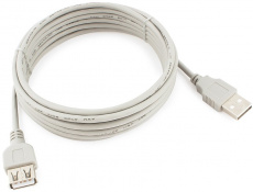 Кабель USB 2.0 Am - Af удлинительный 3.0m (CC-USB2-AMAF-10-N, медь, grey) Cablexpert