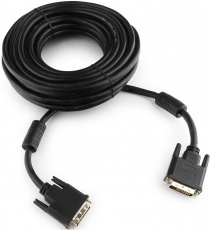 Кабель DVI (m) - DVI (m) 10.0m (CC-DVI2-BK-10M, dual link, медь, 2 ферритовых фильтра, экранированный, black) Cablexpert