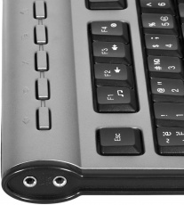 Клавиатура A4Tech KLS-7MUU USB (USB, мультимедийная, USB порт, Audio разъёмы, silver-grey)