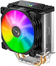 Вентилятор JONSBO CR-1200 (1150/1151/1155/1156/1200/1700/AM4/AM5, 92mm, Al, 2000rpm, 27dBa, 2 тепловые трубки, DTH, 3pin, 95W, rainbow LED, black) RTL