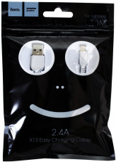 Кабель USB 2.0 Am - 1.0m (X13 Easy charged, 2.4A, быстрая зарядка, white) hoco