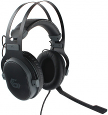 Наушники Gembird Unreal MHS-G700U (полноразмерные закрытые, подключение по USB, с микрофоном, регулятор, игровые, виртуальный объёмный звук 7.1, 2.5m, black)