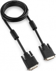 Кабель DVI (m) - DVI (m) 1.8m (CC-DVI-BK-6, single link, 2 ферритовых фильтра, экранированный, black) Cablexpert