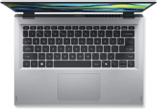 Ноутбук Acer Aspire Go (AG14-31P-P7CL) (nx.kxecd.003) (14", IPS, 1920x1200, Intel N200 (четырехъядерный) 3.7GHz, 8Gb, 512Gb SSD, Intel UHD Graphics, Wi-Fi, BT, Cam, no OS, pure silver)