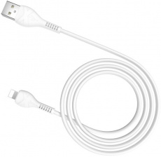 Кабель USB 2.0 Am - Lightning 1.0m (X37 Cool power, 2.4A, быстрая зарядка, white) hoco