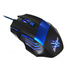 Мышь Oklick ICECLAW 775G (USB, optical, 2400dpi, игровая, black-blue)