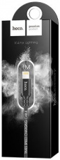 Кабель USB 2.0 Am - Lightning 1.0m (X14 Times Speed, 2A, нейлоновая оплётка, black) hoco