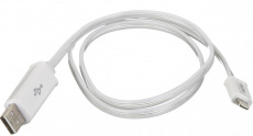 Кабель USB 2.0 Am - Lightning (Apple 8pin) 0.8m (QL500, динамическая подсветка, white) QUMO