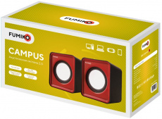 Колонки FUMIKO CAMPUS (1W, USB, black-red)