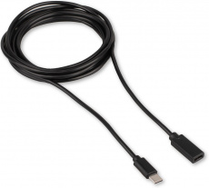 Кабель удинительный USB 2.0 Type-C (m) - Type-C (f) 3.0m (CCP-USB2-CMCF-3M, медь, 3A, 60W, быстрая зарядка, QC3.0, PD, black) Cablexpert