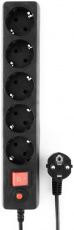 Сетевой фильтр Гарнизон (ECL-5-B-1.4, 5 розеток, 1.4 метра, 10A, black) OEM