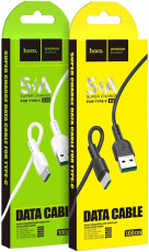 Кабель USB 2.0 Am - Type-C 1.0m (X33 Surge, 5A, супер быстрая зарядка, white) hoco