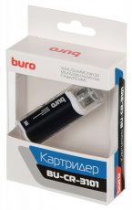 Карт-ридер Buro BU-CR-3101 (microSD, SDHC, M2, MS, MS Duo, MMC, black, USB2.0)