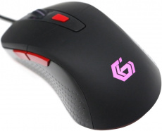 Мышь Gembird MG-790 (optical, 2400dpi, подсветка, игровая, soft-touch, 1.5m, black)