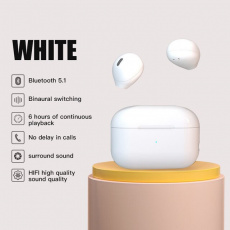Гарнитура SQRMINI Pro X6 (затычки, беспроводная, Bluetooth 5.1, с микрофоном, до 7 часов работы от батареи, white)