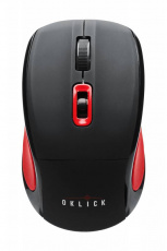 Мышь беспроводная Oklick 425MW (optical, 1600dpi, 2*AA, black-red)