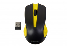 Мышь беспроводная ExeGate Office Standard SR-9015BY (optical, 1200dpi, 2*AAA (нет в комплекте), black-yellow)