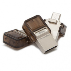 Флеш накопитель USB 3.0 16Gb Kingston (DTDUO03/16GB, black) OTG