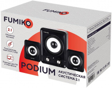 Колонки FUMIKO PODIUM (6W, USB, black)