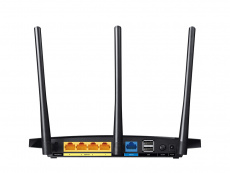 Роутер TP-LINK TL-WR942N (450Mbps, 2.4GHz, 4 ports, 100Mbps, 3 внешние несъёмные антенны 5dBi, 2xUSB, USB Printer/FTP Server/4G/LTE, black)