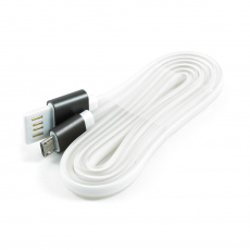Кабель USB 2.0 Am - micro USB 1.0m (CC-mUSBgy1m, мультиразъём, силиконовый шнур, пакет, white-grey) Cablexpert