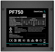 Блок питания DEEPCOOL 750W (PF750D-HA, 80+, 120mm, 20+4+4+4+4+4pin, 4xPCI-E 6+2pin, 6*SATA, 2*HDD) RTL
