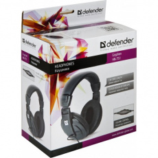 Наушники Defender Gryphon 751 (полноразмерные закрытые, без микрофона, 2m., регулятор, black)