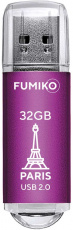 Флеш накопитель USB 2.0 32Gb FUMIKO PARIS (FPS-09, 30MB/s, pink)