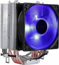 Вентилятор AeroCool Verkho 4 Lite (1150/1151/1155/1156/1200/2011/2066/1366/775/AM2/AM3/AM4/FM1/FM2, 90mm, Al, Hydro, 1000-2000rpm, 10-27dBa, 4 тепловые трубки 6mm, DTH, 4pin, blue LED, 125W) RTL