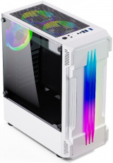 Корпус ABR GQ-6 (без БП, ATX, USB3.0, 3x RGB Fan, white)